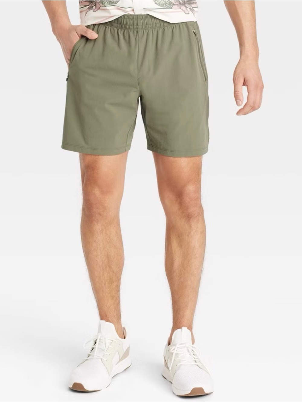 Men's Army Green Athletic Shorts. Size XXL.